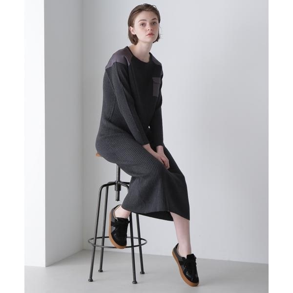 アヴィレックス（AVIREX）/MILITARY RIB KINT ONEPIECE／ミリタリーリブニットワンピース