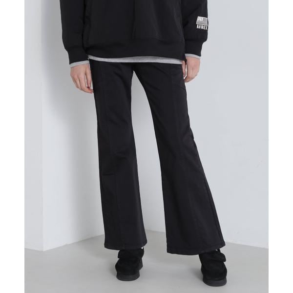 アヴィレックス（AVIREX）/SATIN FLARE STRECH PANTS／サテンフレアストレッチパンツ