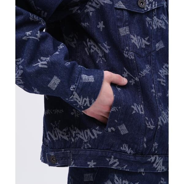 アヴィレックス（AVIREX）/TAGGING JACQUARD DENIM JACKET／タギング ジャガード デニムジャケット_7