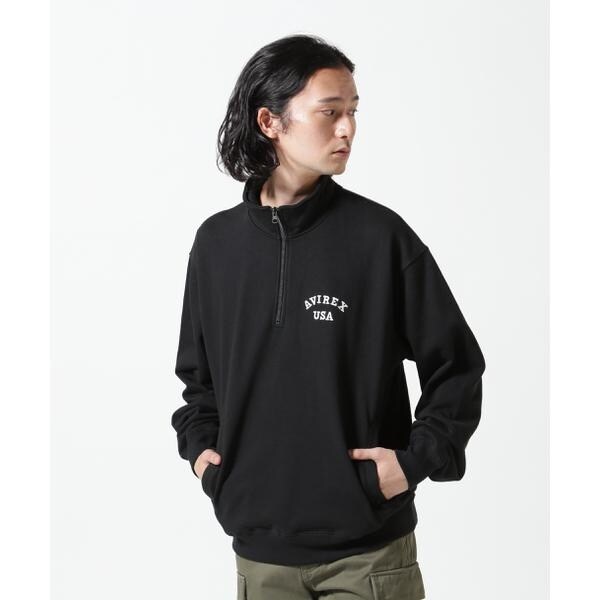 アヴィレックス（AVIREX）/《WEB&限定》ASTAR HALFZIP SWEAT ／ Aスター ハーフジップスウェッ