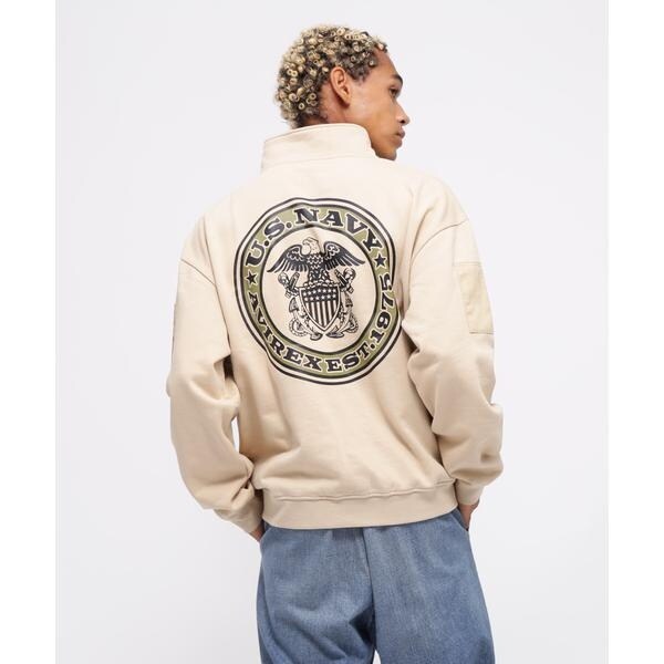 アヴィレックス（AVIREX）/《WEB限定》HALF ZIP FATIGUE SWEAT／ハーフジップ ファティーグ スウェット