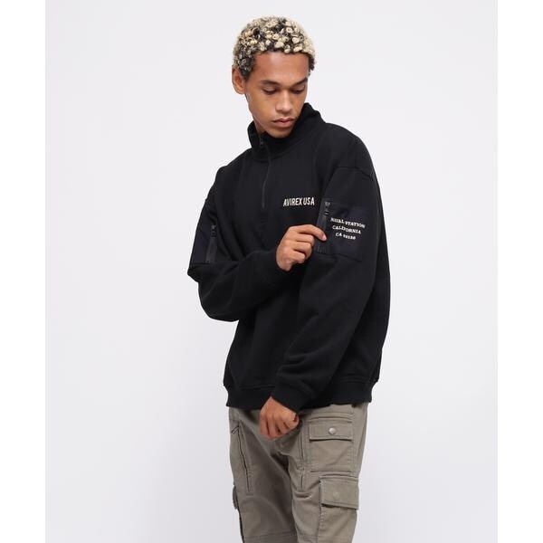 アヴィレックス（AVIREX）/《WEB限定》HALF ZIP FATIGUE SWEAT／ハーフジップ ファティーグ スウェット