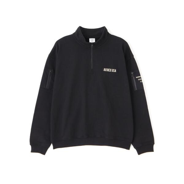 アヴィレックス（AVIREX）/《WEB限定》HALF ZIP FATIGUE SWEAT／ハーフジップ ファティーグ スウェット
