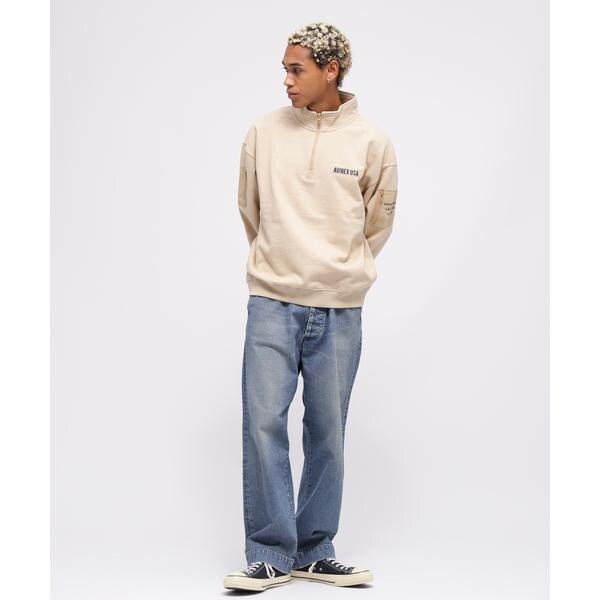 アヴィレックス（AVIREX）/《WEB限定》HALF ZIP FATIGUE SWEAT／ハーフジップ ファティーグ スウェット