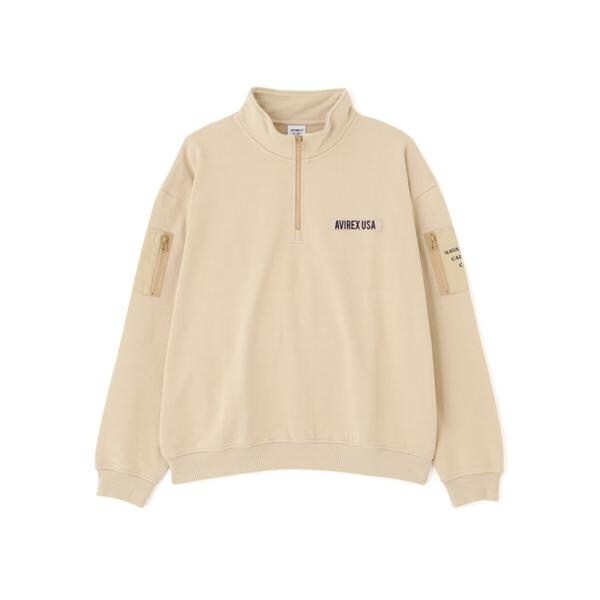 アヴィレックス（AVIREX）/《WEB限定》HALF ZIP FATIGUE SWEAT／ハーフジップ ファティーグ スウェット
