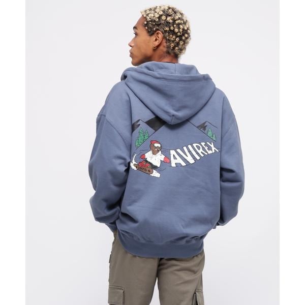 アヴィレックス（AVIREX）/《WEB限定》BEAR  BOARD HOODIE ／ ベア スノーボード フーディー