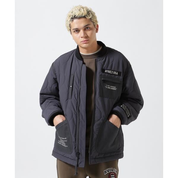 アヴィレックス（AVIREX）/QUILTED ARMY JACKET FLYNIG SHARKS ／ キルティング　アーミージャケ