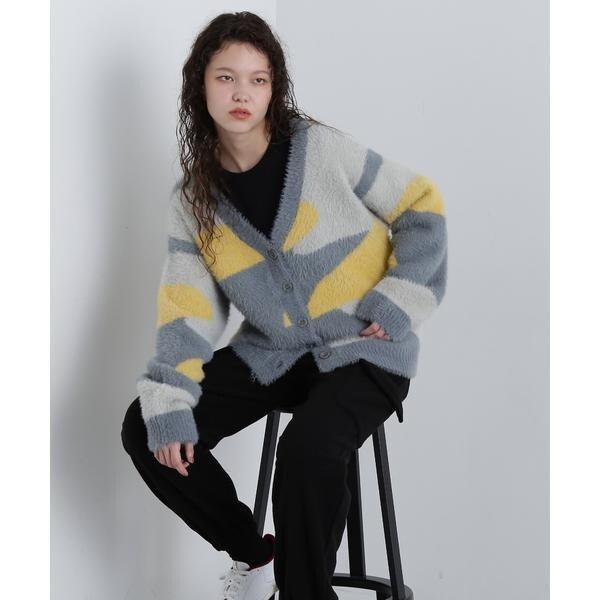 アヴィレックス（AVIREX）/《直営店限定》SHAGGY KNIT CARDIGAN／シャギーニットカーディガン