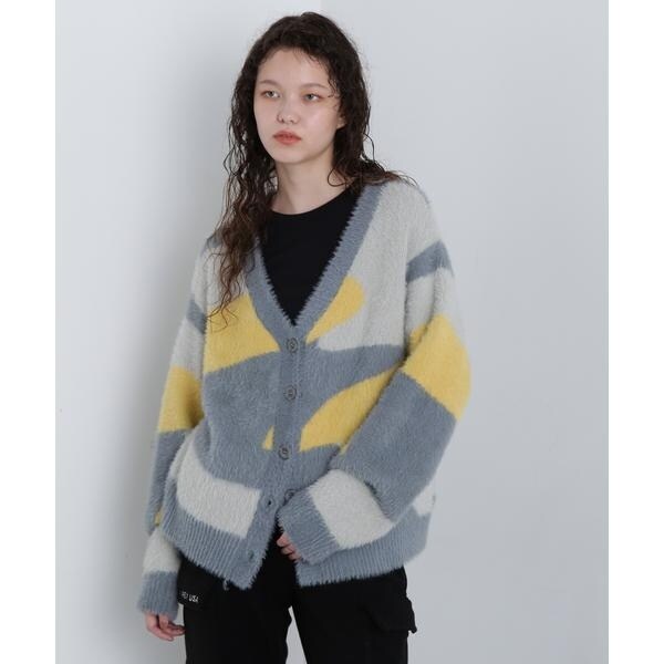 アヴィレックス（AVIREX）/《直営店限定》SHAGGY KNIT CARDIGAN／シャギーニットカーディガン