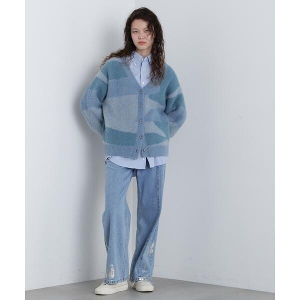 アヴィレックス（AVIREX）/《直営店限定》SHAGGY KNIT CARDIGAN／シャギーニットカーディガン