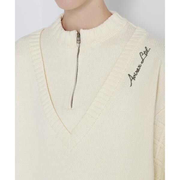 アヴィレックス（AVIREX）/《直営店限定》BOTTLE NECK SLEEVE EMBROIDERY TOPS／ボトルネック