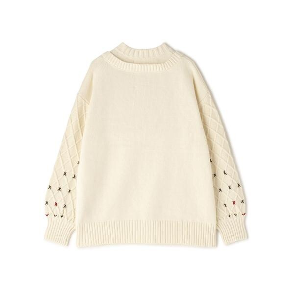 アヴィレックス（AVIREX）/《直営店限定》BOTTLE NECK SLEEVE EMBROIDERY TOPS／ボトルネック