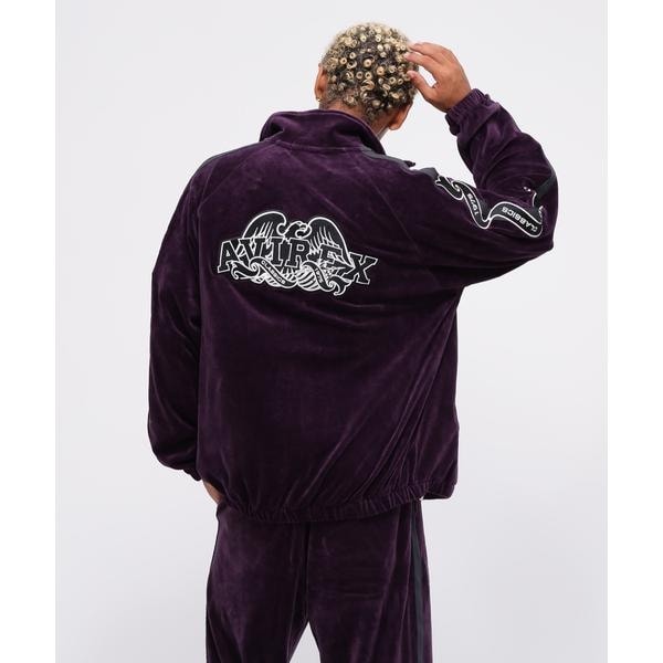 アヴィレックス（AVIREX）/《WEB&限定》VELOUR TRACK JACKET ／ ベロア トラックジャケット
