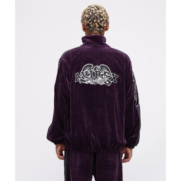 アヴィレックス（AVIREX）/《WEB&限定》VELOUR TRACK JACKET ／ ベロア トラックジャケット
