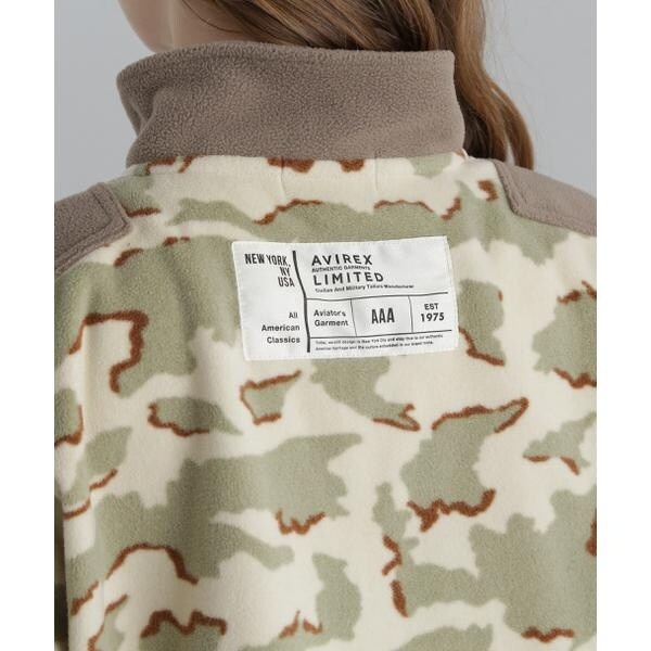 アヴィレックス（AVIREX）/《直営店限定》HALF ZIP FLEECE TOPS／ハーフジップフリーストップス