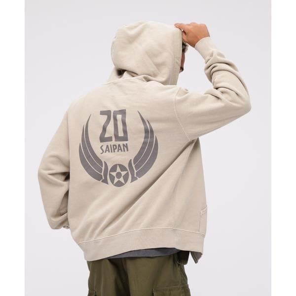 アヴィレックス（AVIREX）/《WEB限定》FADE WASH ZIP UP PARKA ”SAIPAN” ／ フェイドウォッシュ