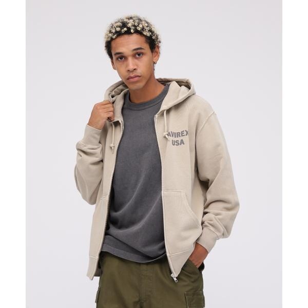 アヴィレックス（AVIREX）/《WEB限定》FADE WASH ZIP UP PARKA ”SAIPAN” ／ フェイドウォッシュ