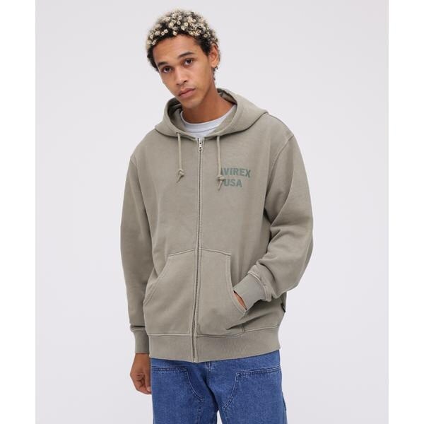 アヴィレックス（AVIREX）/《WEB限定》FADE WASH ZIP UP PARKA ”SAIPAN” ／ フェイドウォッシュ