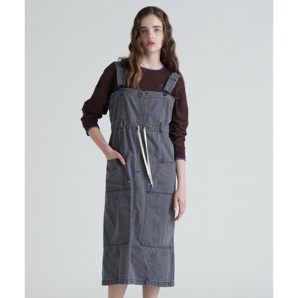 アヴィレックス（AVIREX）/BELT PRINT DENIM JUMPER SKIRT／ベルトプリントデニムジャンパースカート