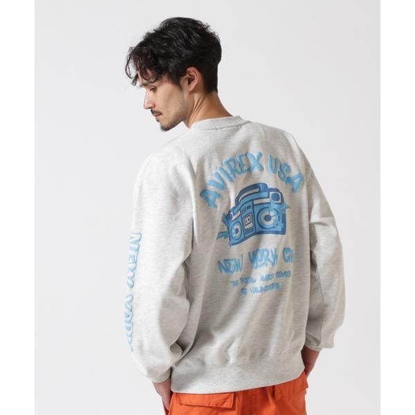 アヴィレックス（AVIREX）/FOAMING CREW NECK SWEAT ”AVIREX USA” ／ フォーミング クルーネ