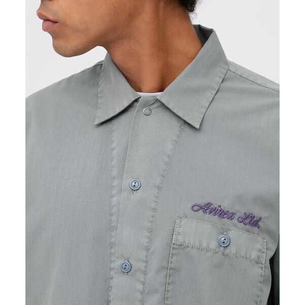 アヴィレックス（AVIREX）/《WEB限定》FADED ONE POINT WORK SHIRT ／ フェイデッド ワンポイント