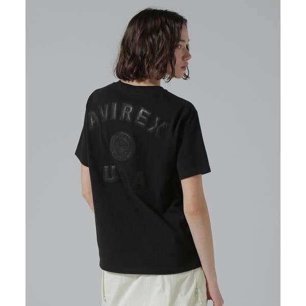 アヴィレックス（AVIREX）/《50th Anniversary》LEATHER PATCHED VARSITY T−SHIRT／