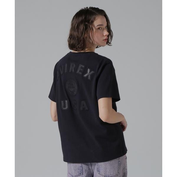 アヴィレックス（AVIREX）/《50th Anniversary》LEATHER PATCHED VARSITY T−SHIRT／