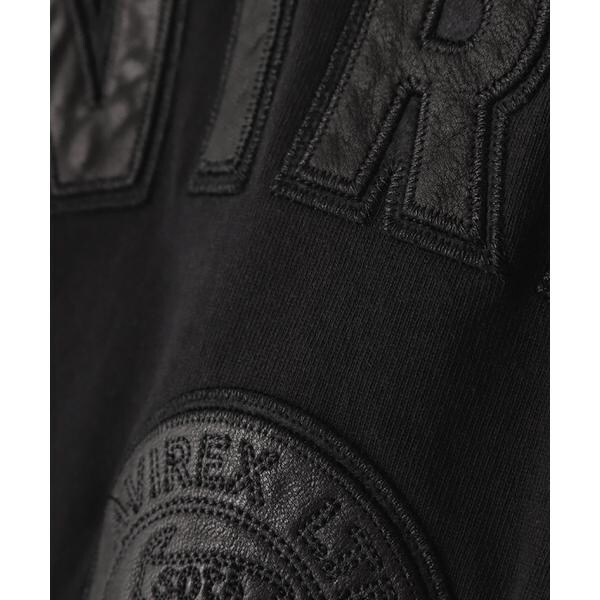 アヴィレックス（AVIREX）/《50th Anniversary》LEATHER PATCHED VARSITY T−SHIRT／