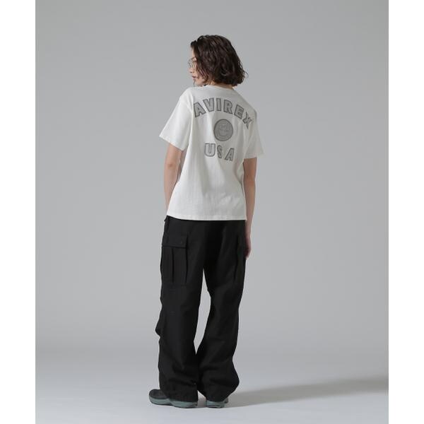 アヴィレックス（AVIREX）/《50th Anniversary》LEATHER PATCHED VARSITY T−SHIRT／