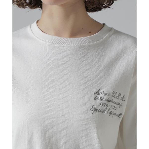 アヴィレックス（AVIREX）/《50th Anniversary》LEATHER PATCHED VARSITY T−SHIRT／