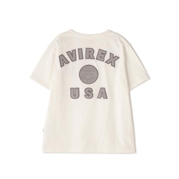 アヴィレックス（AVIREX）/《50th Anniversary》LEATHER PATCHED VARSITY T−SHIRT／