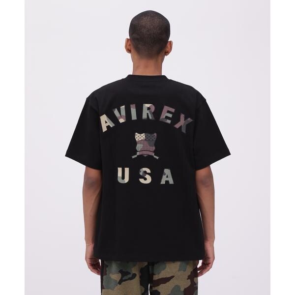 アヴィレックス（AVIREX）/《直営店限定》VARSITY CAMO LOGO T−SHIRT ／ バーシティ カモ ロゴ 半袖T