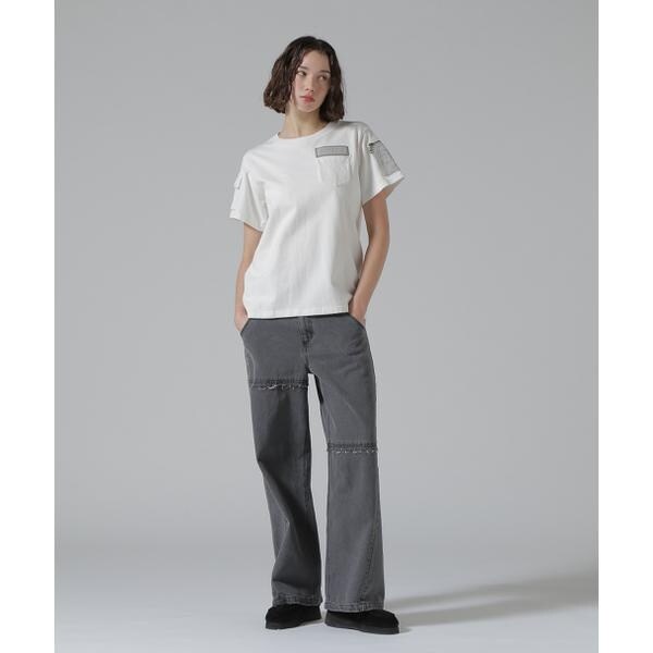 アヴィレックス（AVIREX）/《50th Anniversary》LEATHER PATCHED FATIGUE T−SHIRT／