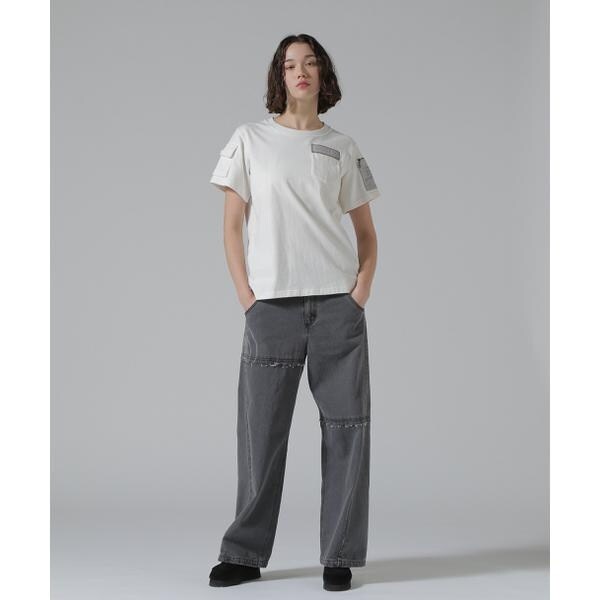 アヴィレックス（AVIREX）/《50th Anniversary》LEATHER PATCHED FATIGUE T−SHIRT／