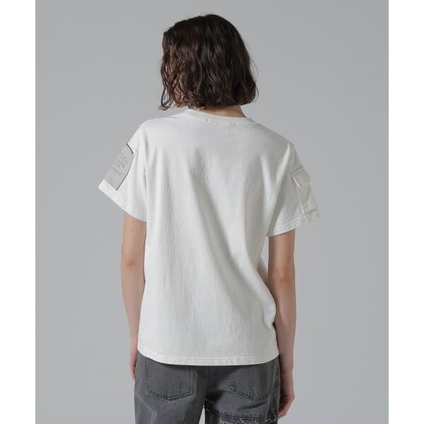 アヴィレックス（AVIREX）/《50th Anniversary》LEATHER PATCHED FATIGUE T−SHIRT／