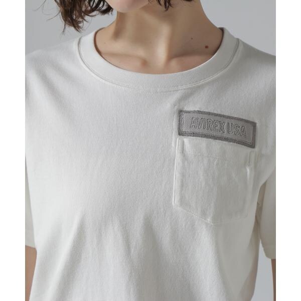 アヴィレックス（AVIREX）/《50th Anniversary》LEATHER PATCHED FATIGUE T−SHIRT／