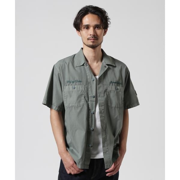 アヴィレックス（AVIREX）/FADED WORK SHIRT ”USAFA” ／ フェイド 半袖ワークシャツ ／ AVIREX