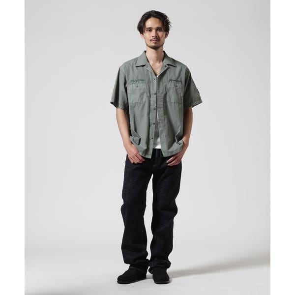 アヴィレックス（AVIREX）/FADED WORK SHIRT ”USAFA” ／ フェイド 半袖ワークシャツ ／ AVIREX