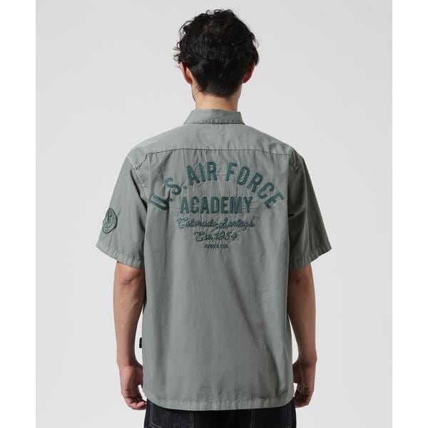 アヴィレックス（AVIREX）/FADED WORK SHIRT ”USAFA” ／ フェイド 半袖ワークシャツ ／ AVIREX