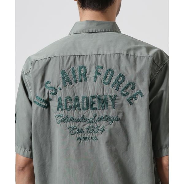 アヴィレックス（AVIREX）/FADED WORK SHIRT ”USAFA” ／ フェイド 半袖ワークシャツ ／ AVIREX