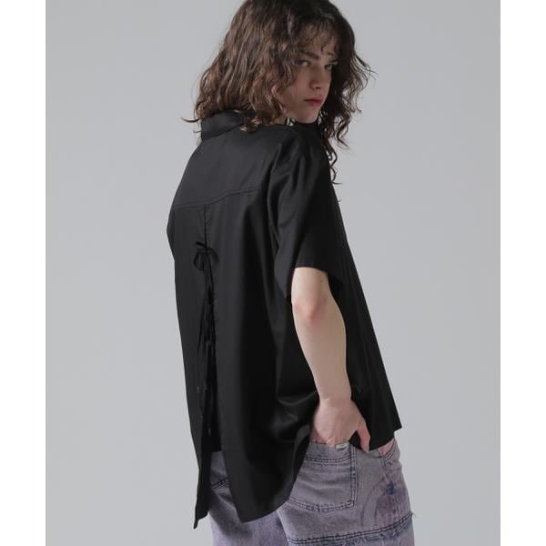 アヴィレックス（AVIREX）/《直営店限定》WOMEN’S BACK RIBBON TENCEL SHIRTS／バックリボン テン