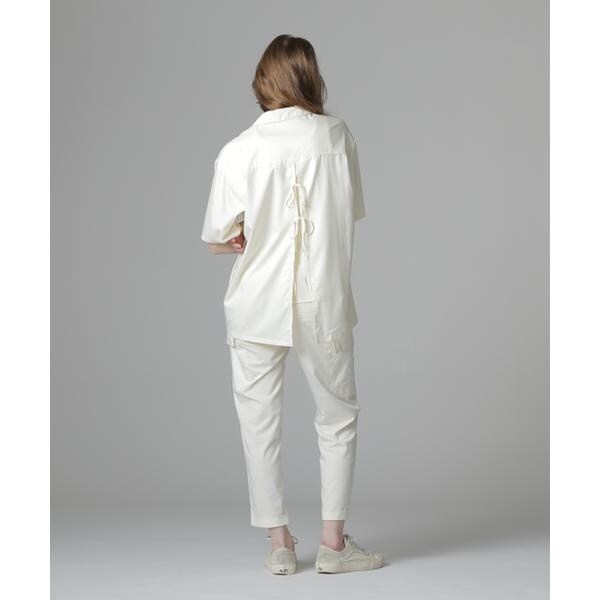 アヴィレックス（AVIREX）/《直営店限定》WOMEN’S BACK RIBBON TENCEL SHIRTS／バックリボン テン
