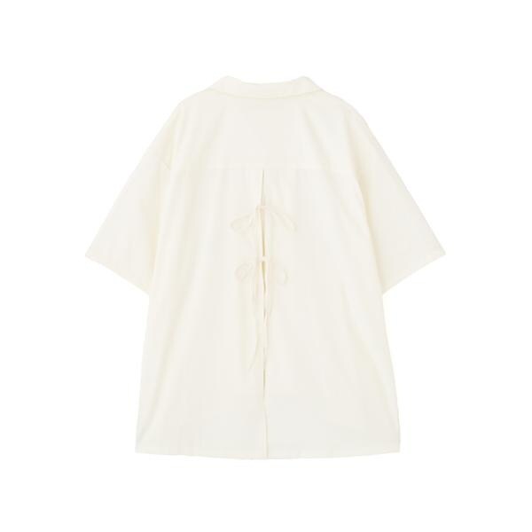 アヴィレックス（AVIREX）/《直営店限定》WOMEN’S BACK RIBBON TENCEL SHIRTS／バックリボン テン