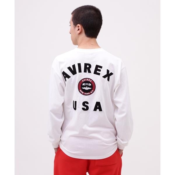 アヴィレックス（AVIREX）/VARSITY LOGO L／S T−SHIRT ／ バーシティ ロゴ 長袖Tシャツ／ AVIREX