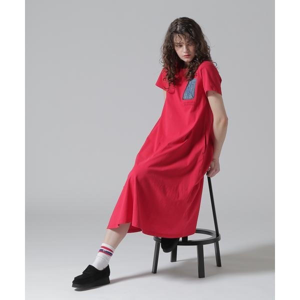 アヴィレックス（AVIREX）/DENIM POCKET FLARE ONEPICE／デニム ポケット フレア ワンピース