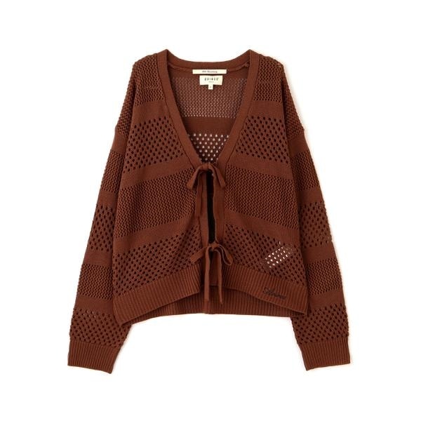 アヴィレックス（AVIREX）/《直営店限定》MACRAME RIBBON KNIT CARDIGAN／マクラメリボンニットカーディ