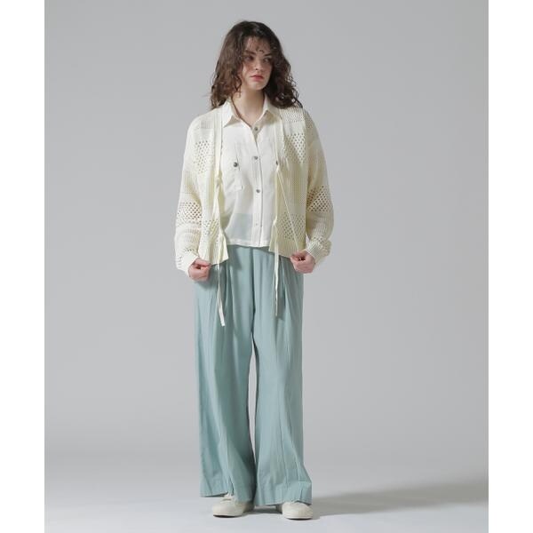 アヴィレックス（AVIREX）/《直営店限定》MACRAME RIBBON KNIT CARDIGAN／マクラメリボンニットカーディ