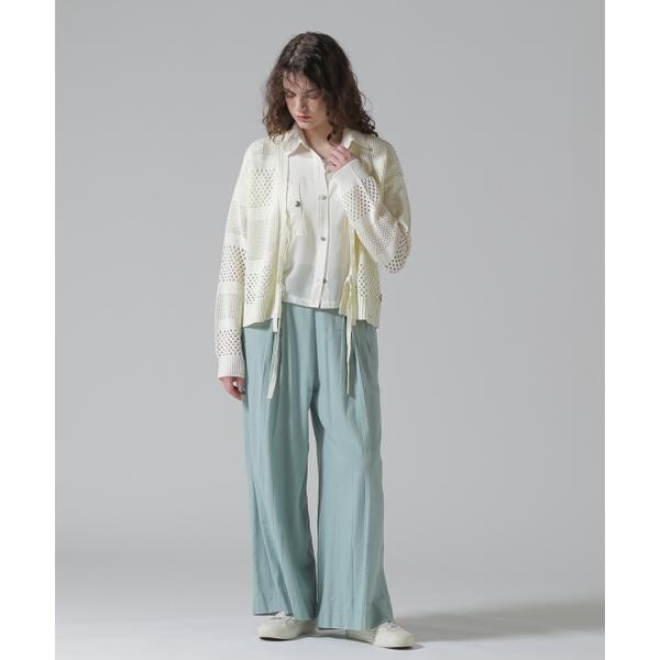 アヴィレックス（AVIREX）/《直営店限定》MACRAME RIBBON KNIT CARDIGAN／マクラメリボンニットカーディ