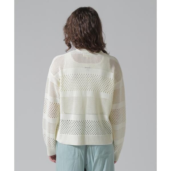 アヴィレックス（AVIREX）/《直営店限定》MACRAME RIBBON KNIT CARDIGAN／マクラメリボンニットカーディ