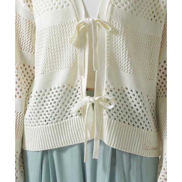 アヴィレックス（AVIREX）/《直営店限定》MACRAME RIBBON KNIT CARDIGAN／マクラメリボンニットカーディ